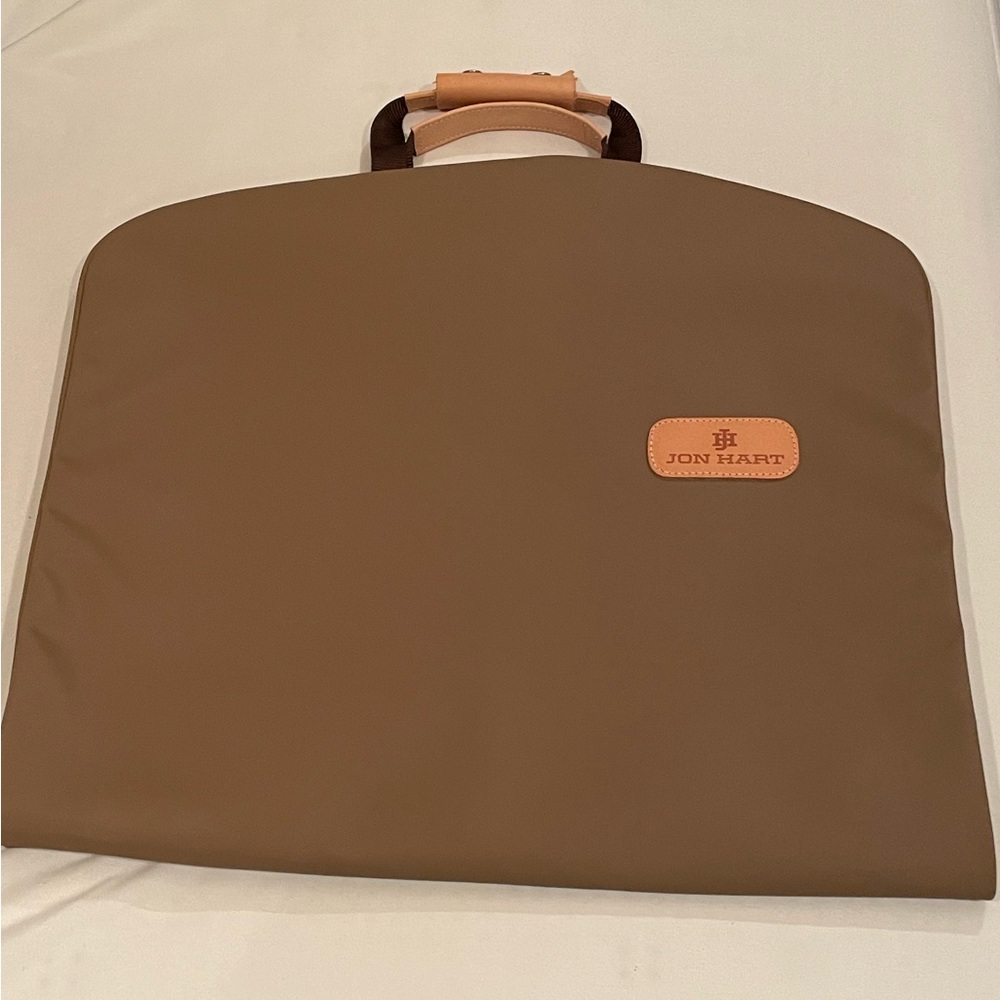 Jon Hart Two-Suiter Garment Bag | Saddle Coated Canvas | NWOT